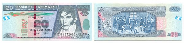 20 Quetzales 20 Quetzales
